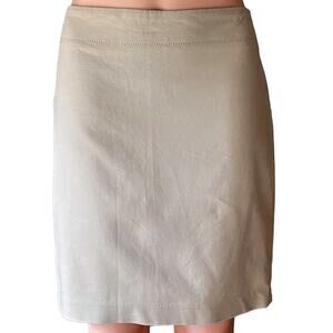 Simple Cotton Tan Short Modern Fit Skirt by DALIA COLLECTIONS ~ Women's 6